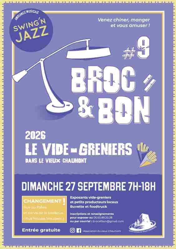 Broc et Bon, le vide-greniers dans le Vieux Chaumont