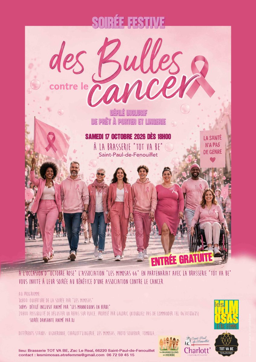 SOIRÉE FESTIVE : DES BULLES CONTRE LE CANCER