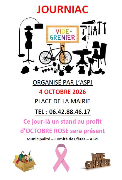 Octobre Rose - Vide grenier à Journiac