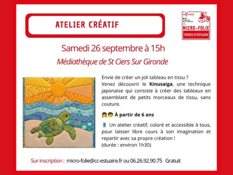 Atelier créatif "Kinusaiga" avec la Micro folie