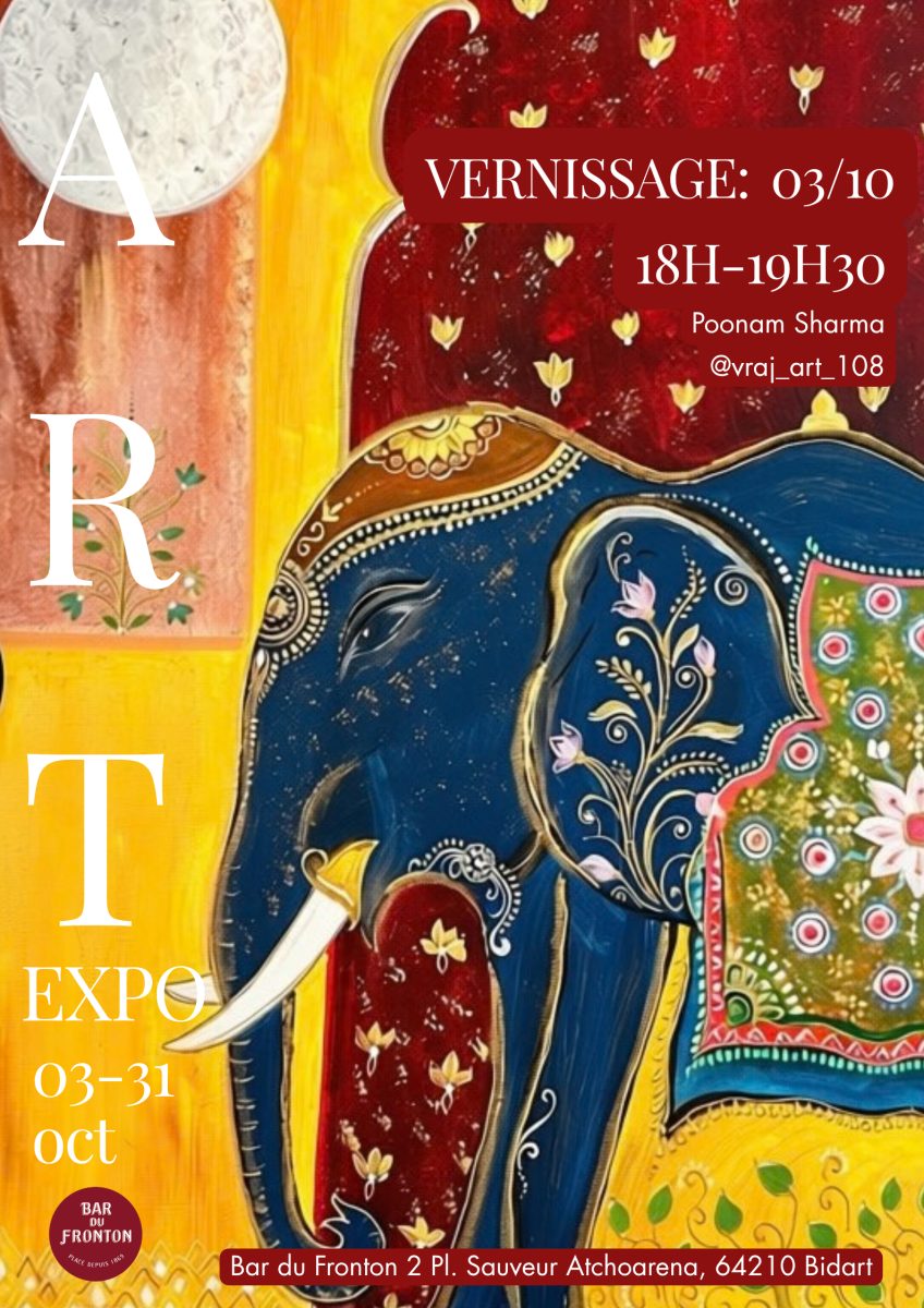 Exposition de l'artiste Poonam Sharma au Bar du Fronton