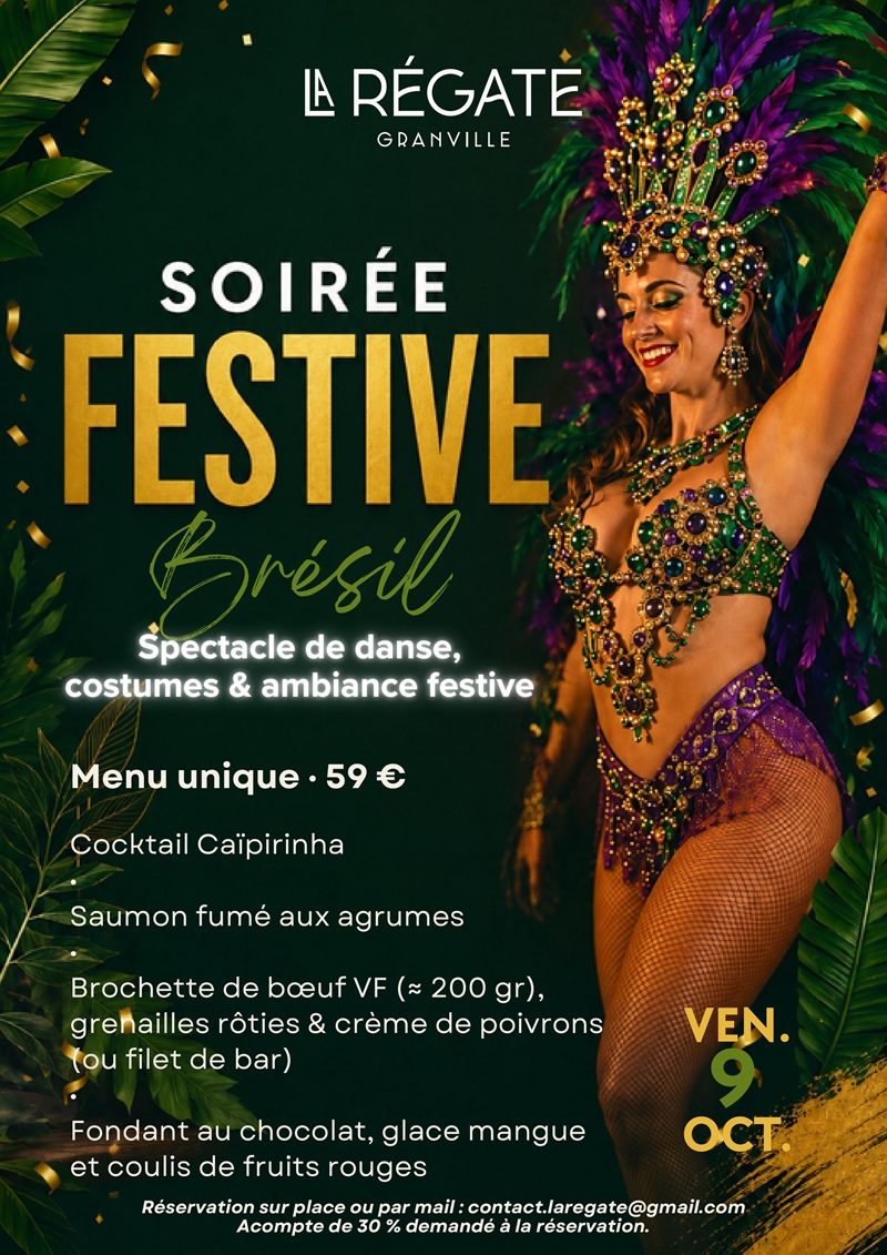 Soirée spectacle Brésil au restaurant la Régate