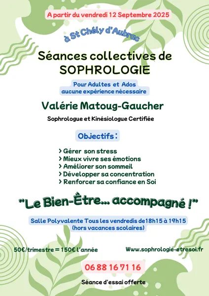 Séances collectives de Sophrologie