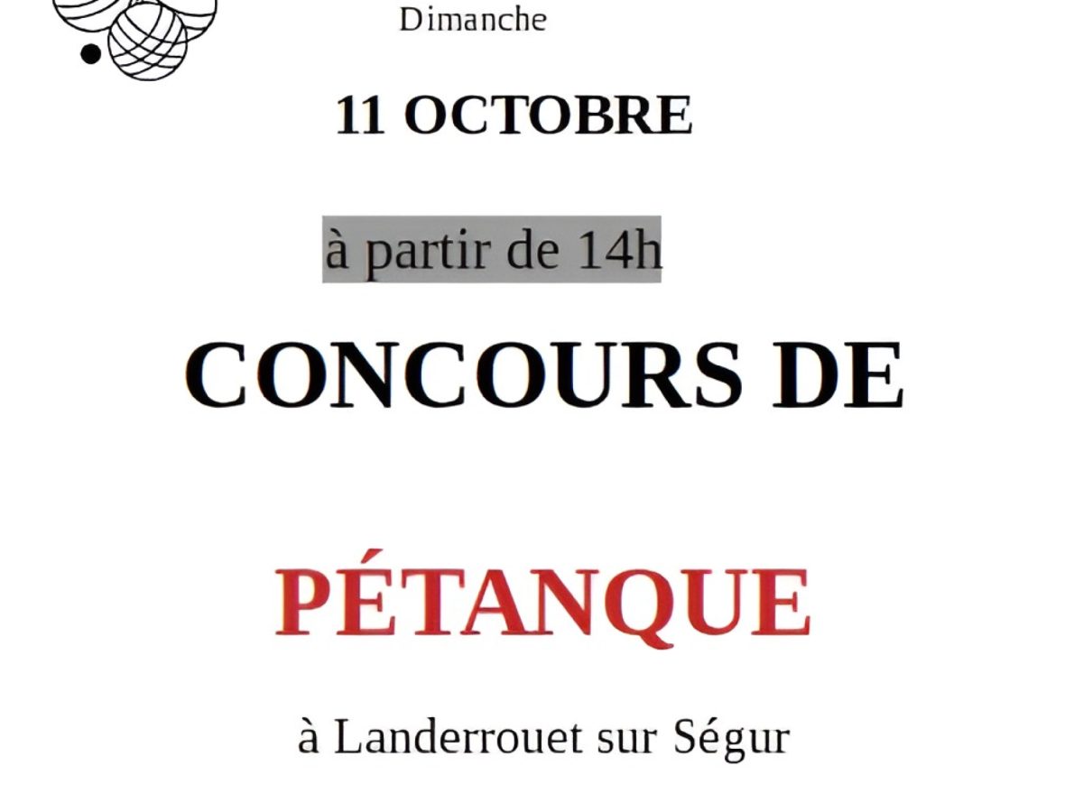 Concours de pétanque de Landerrouet-sur-Ségur