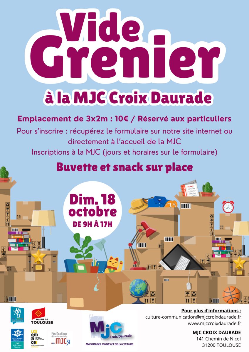 VIDE GRENIER MJC CROIX DAURADE