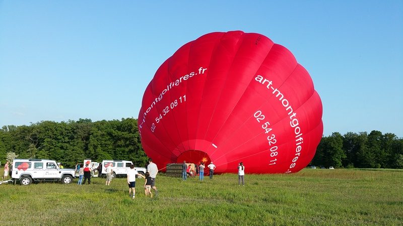 Survol du pays de Valençay en montgolfière