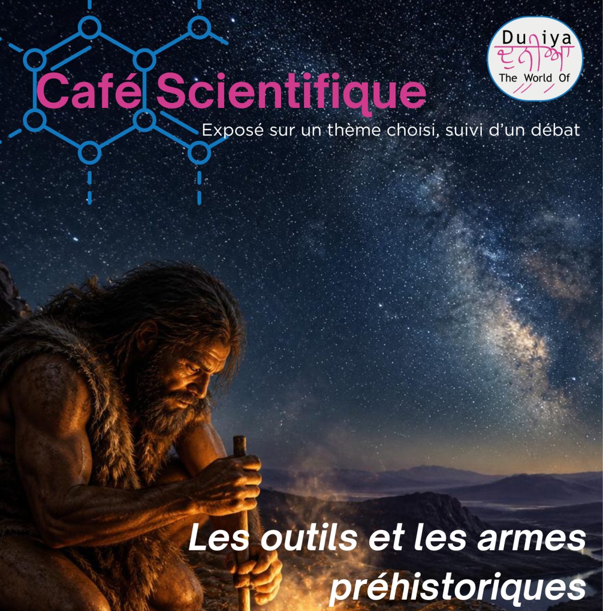 CAFÉ SCIENTIFIQUE : LES OUTILS ET LES ARMES PRÉHISTORIQUES