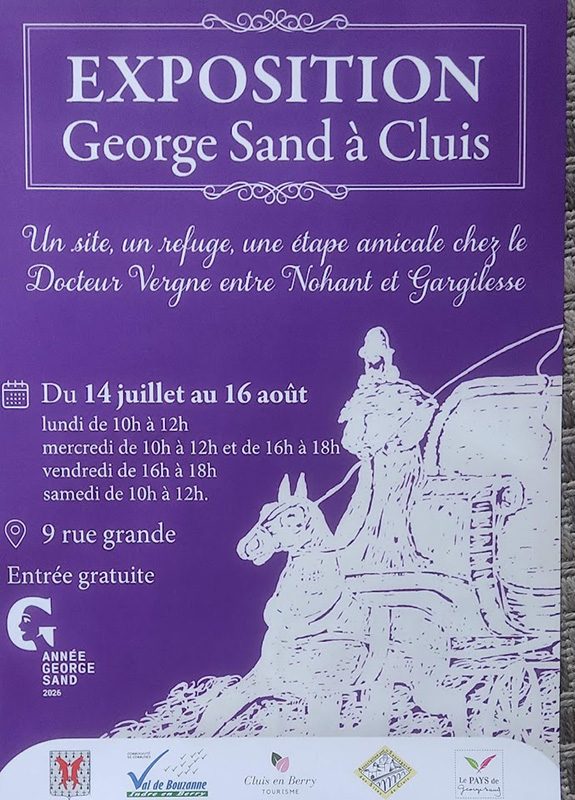 Visite guidée de l'exposition George Sand à Cluis, chez le docteur Vergne