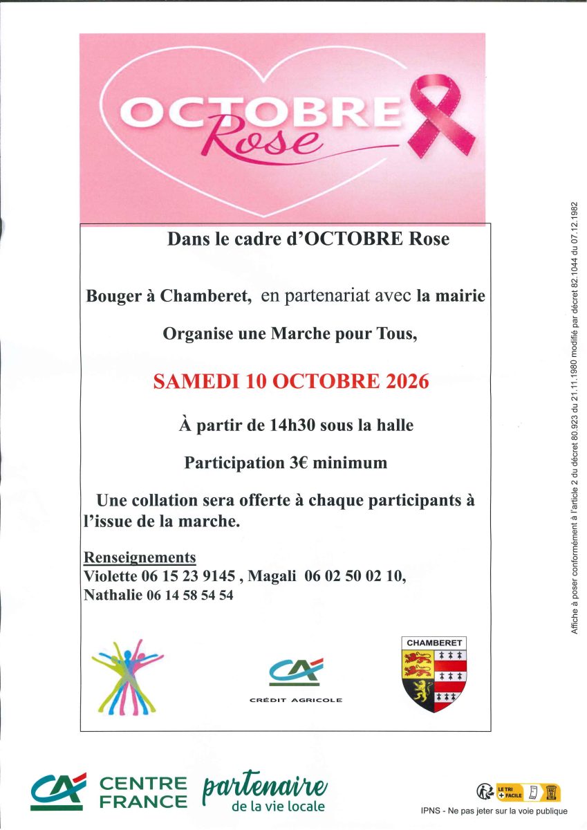Marche Rose à Chamberet