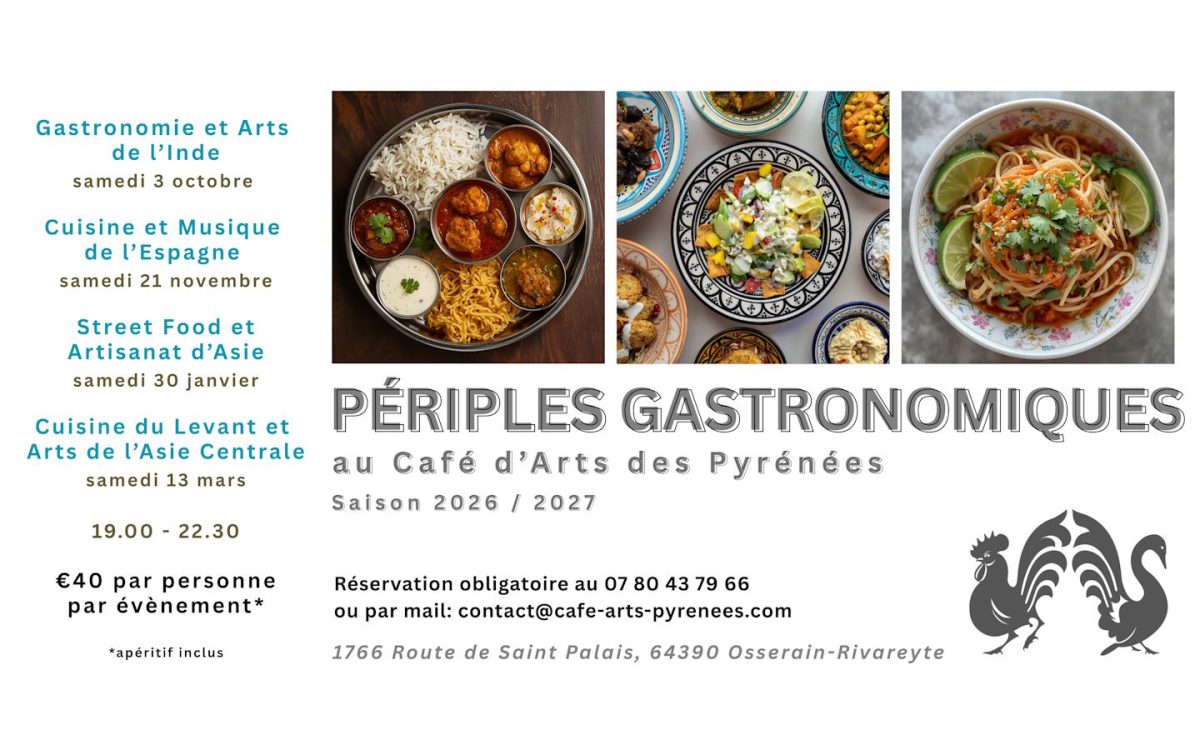 Soirée "Périples Gatronomiques" : Cuisine du Levant et Arts d'Asie centrale