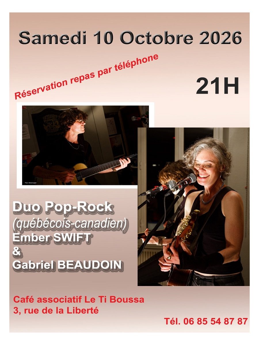 Concert Duo Pop Rock - Ember Swift et Gabriel Beaudouin