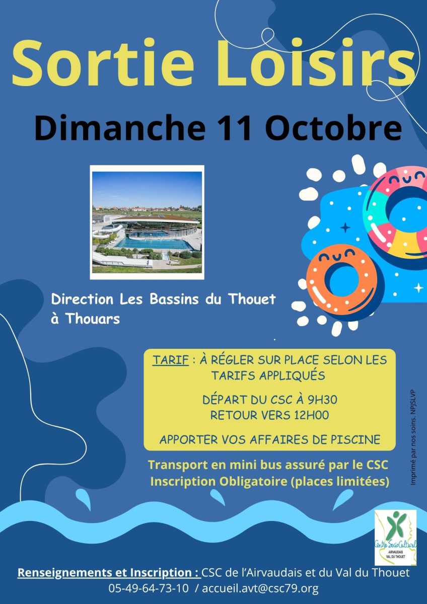 Sortie piscine
