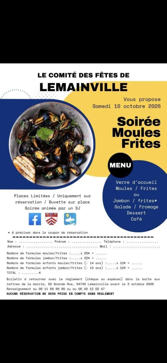 Soirée moules-frites