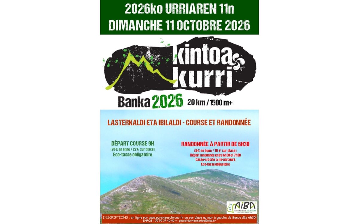 Course et randonnée Kintoa Kurri