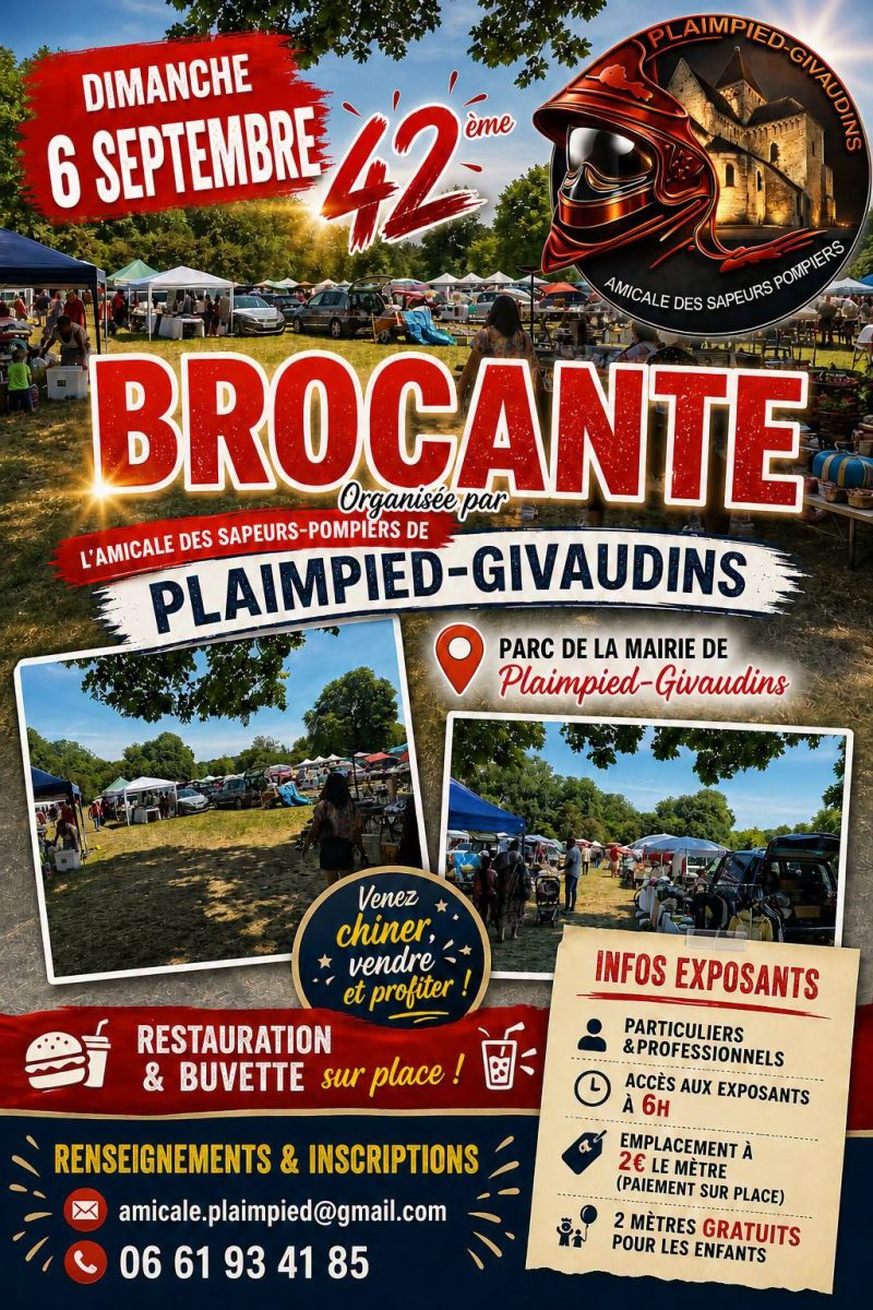 Brocante de l'Amicale Sapeurs-Pompiers Plaimpied-Givaudins