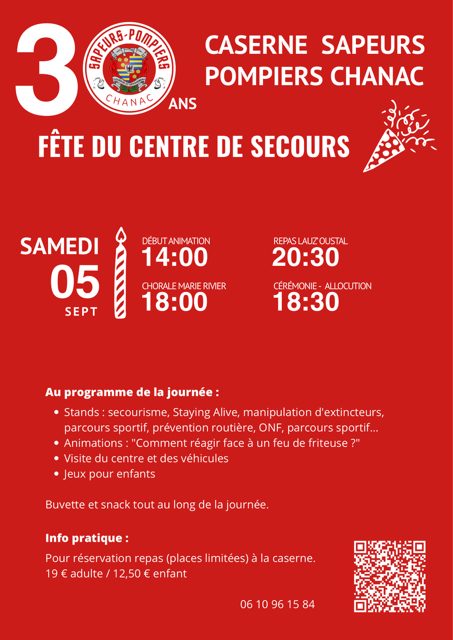 30ÈME ANNIVERSAIRE DU CENTRE DE SECOURS