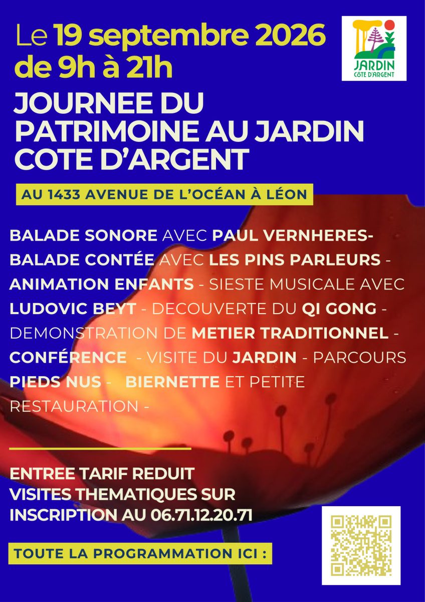 Journées du Patrimoine au Jardin de la Côte d'Argent