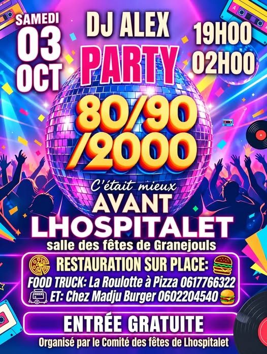 Soirée "C'était mieux avant" : années 80/90/2000 avec DJ ALEX