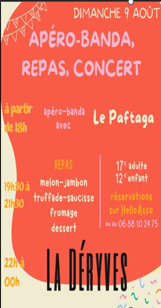 Apéro-banda, repas et concert à Bagnac sur Célé