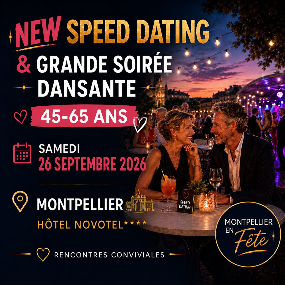SPEED DATING  45-65 ANS AVEC SOIRÉE DANSANTE