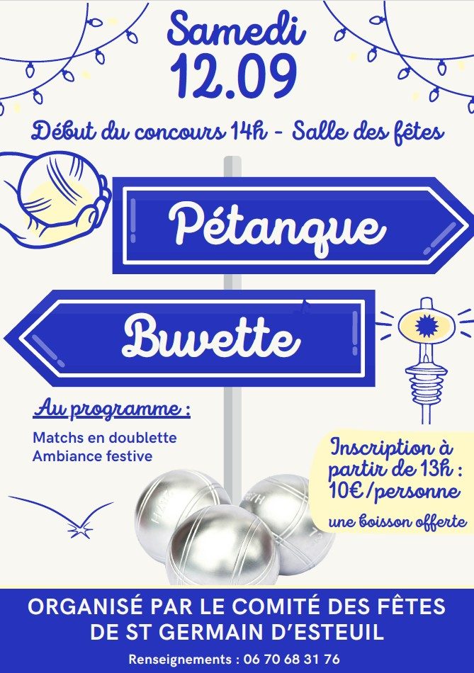 Concours de pétanque et Soirée "moules-frites"