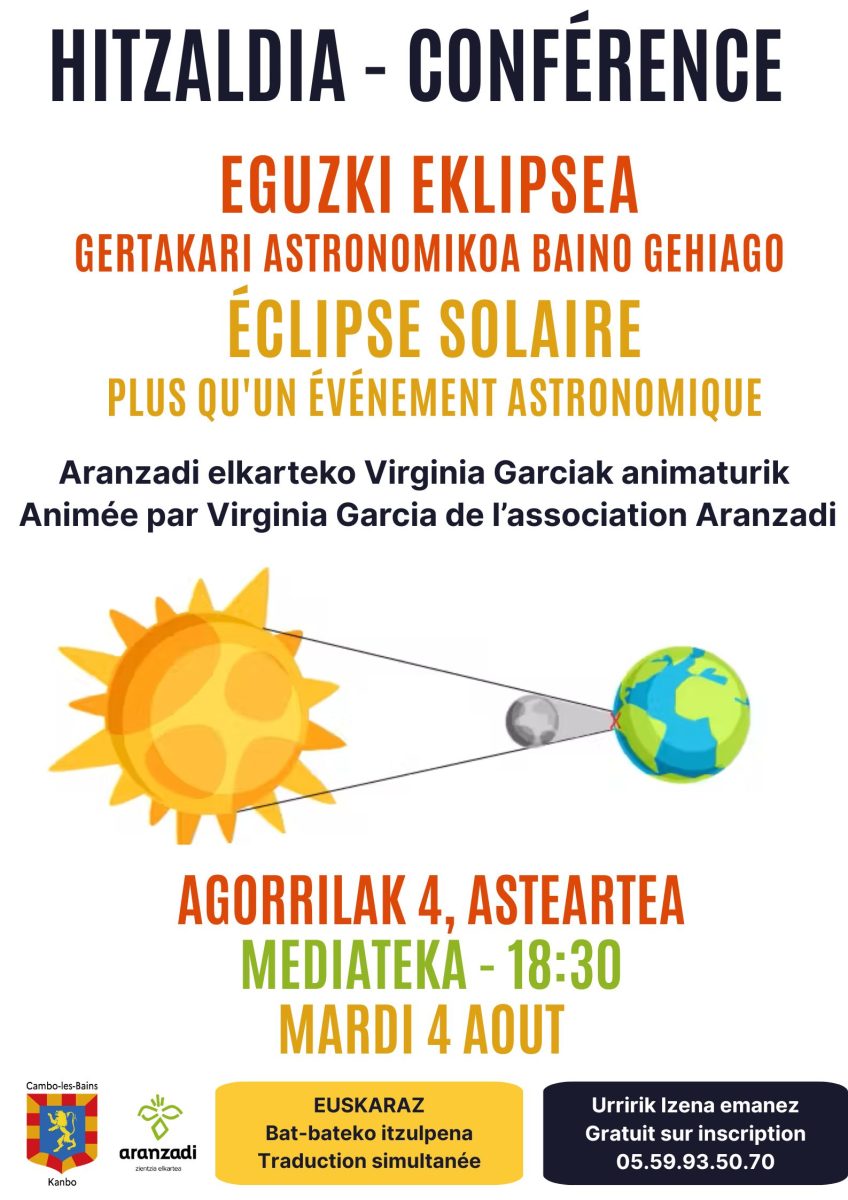 Conférence " Eclipse solaire plus qu'un événement astronomique"