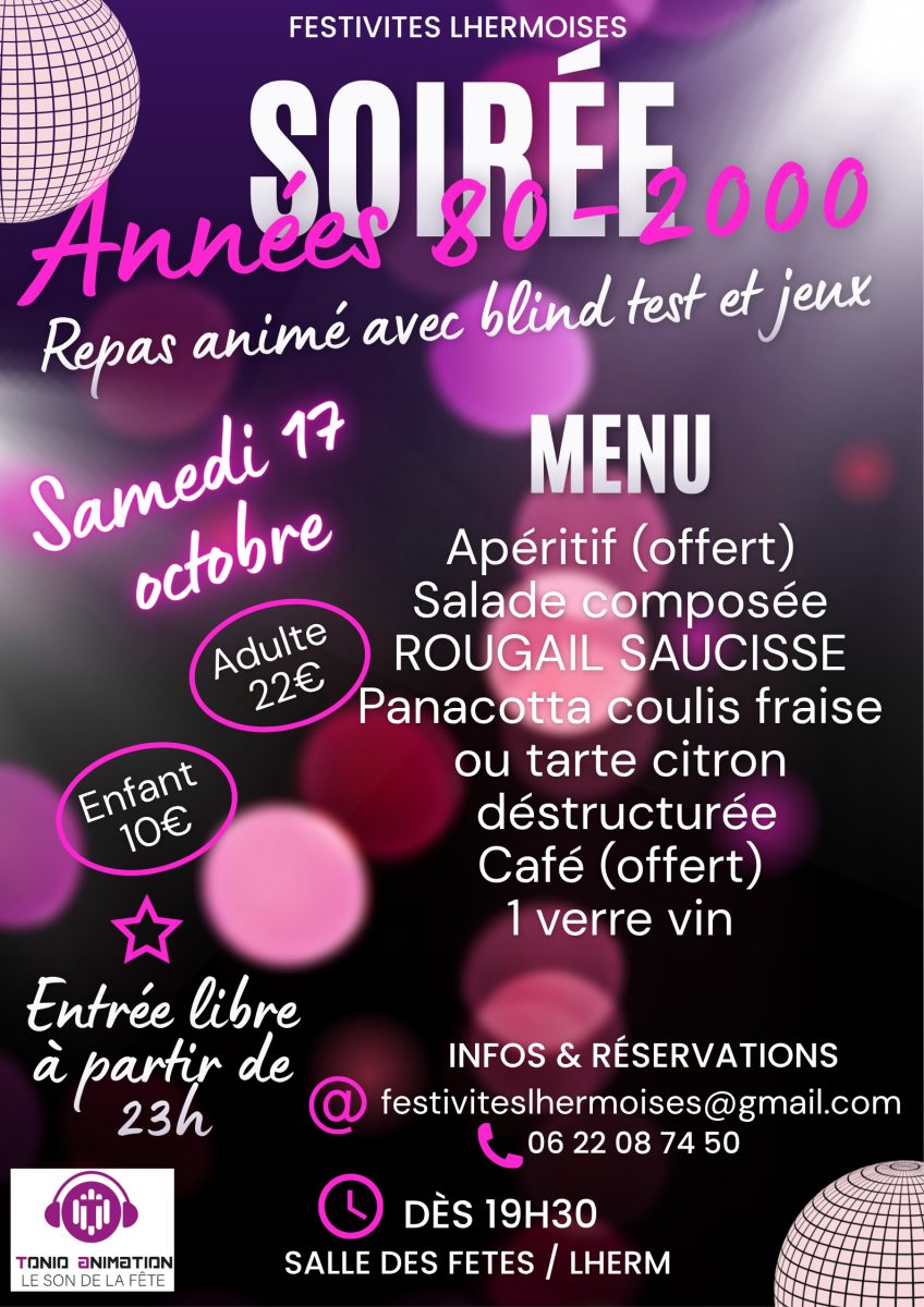 SOIREE ANNEES 80-2000