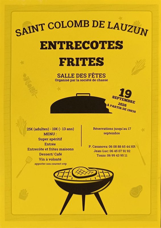 Repas entrecôte