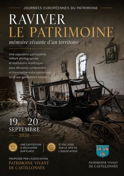 Journées Européennes du Patrimoine 2026- Exposition Raviver le Patrimoine