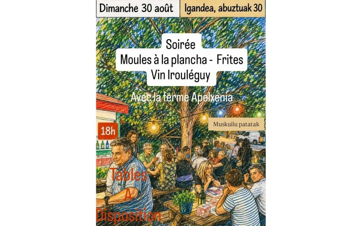 Soirée moules à la plancha-frites et vin d'Irouléguy