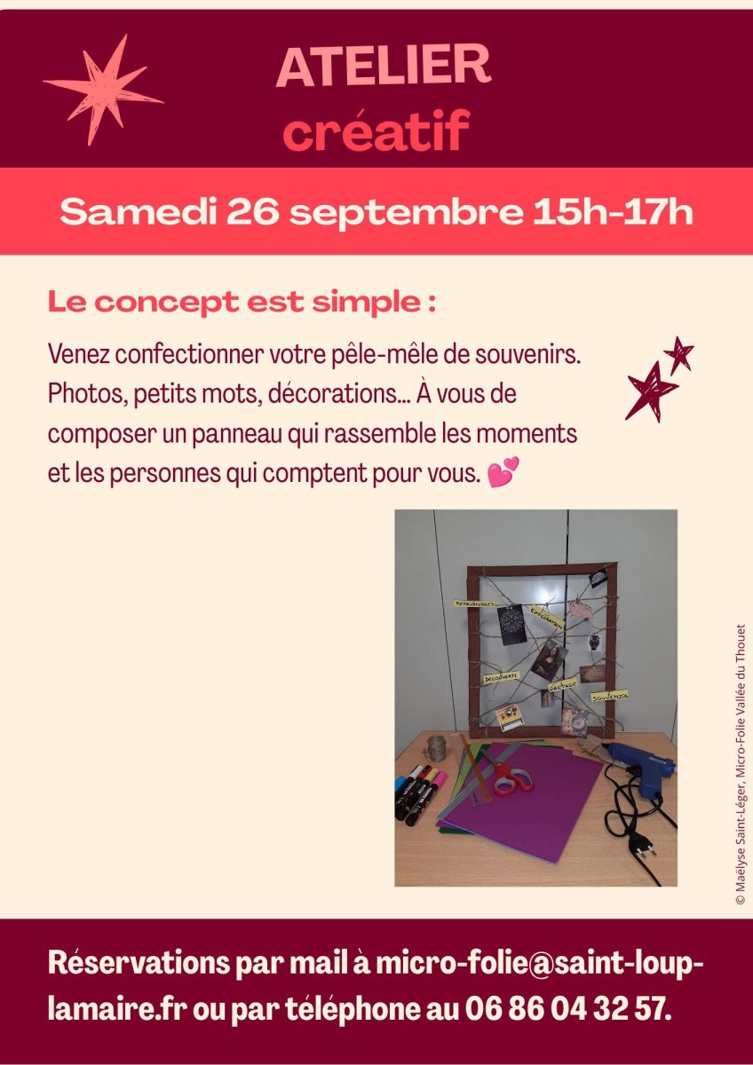 Atelier créatif : pêle-mêle de souvenirs
