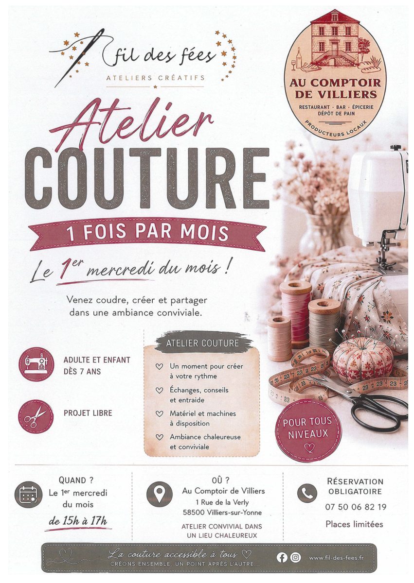 Fil des Fées : Atelier couture