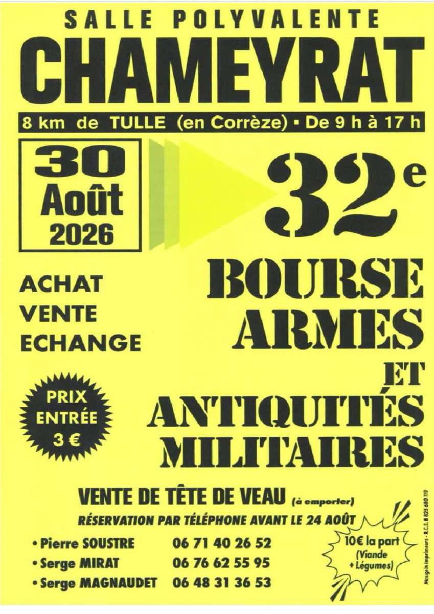32e Bourse aux armes etvantiquités militaires