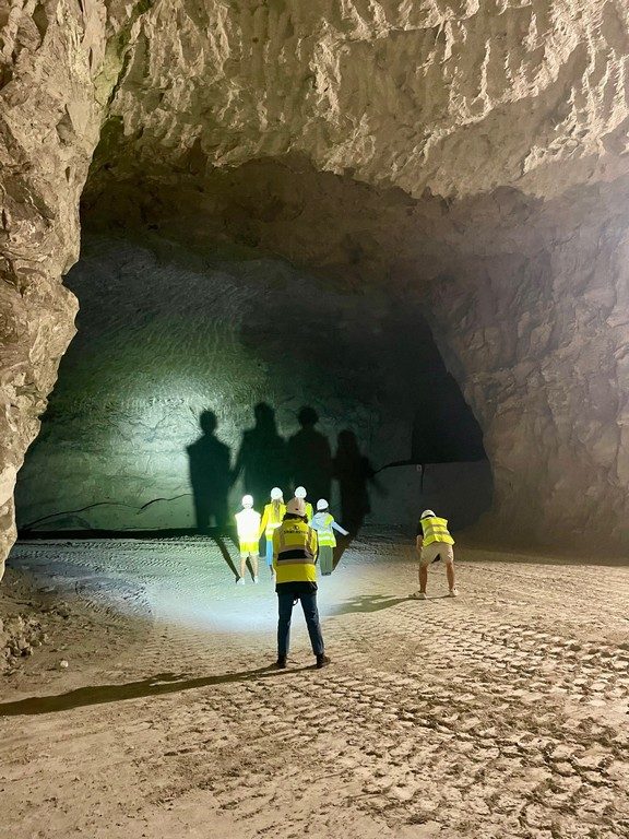 Visite des carrières de chaux