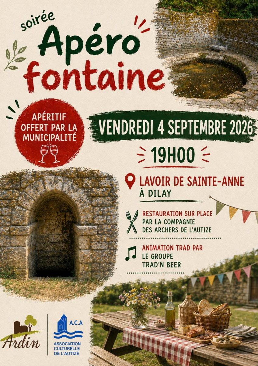 Soirée apéro fontaine
