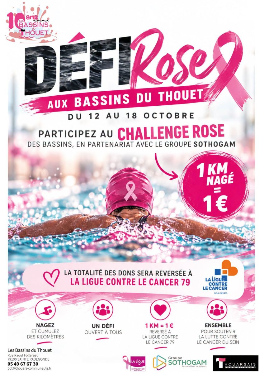 Défi rose aux Bassins du Thouet