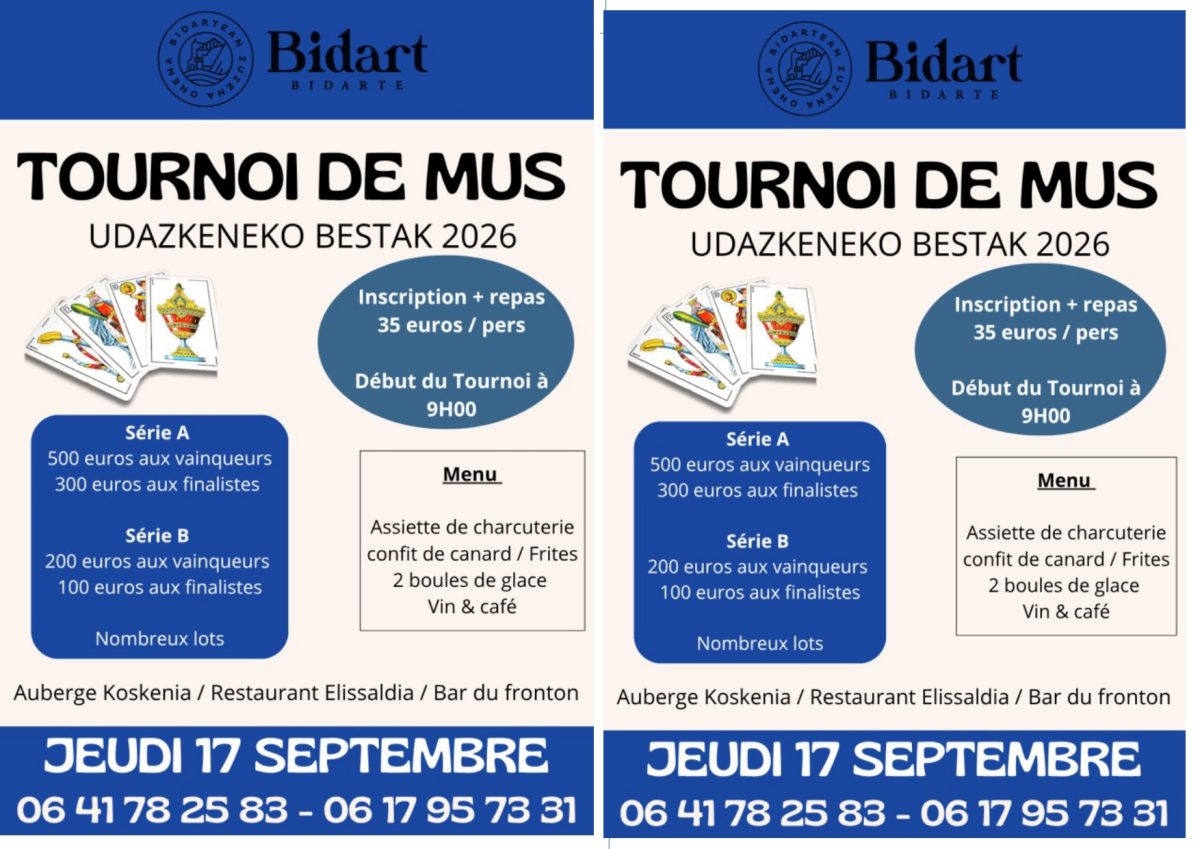 Udazkeneko Bestak - Fêtes d'Automne - Tournoi de Mus - COMPLET