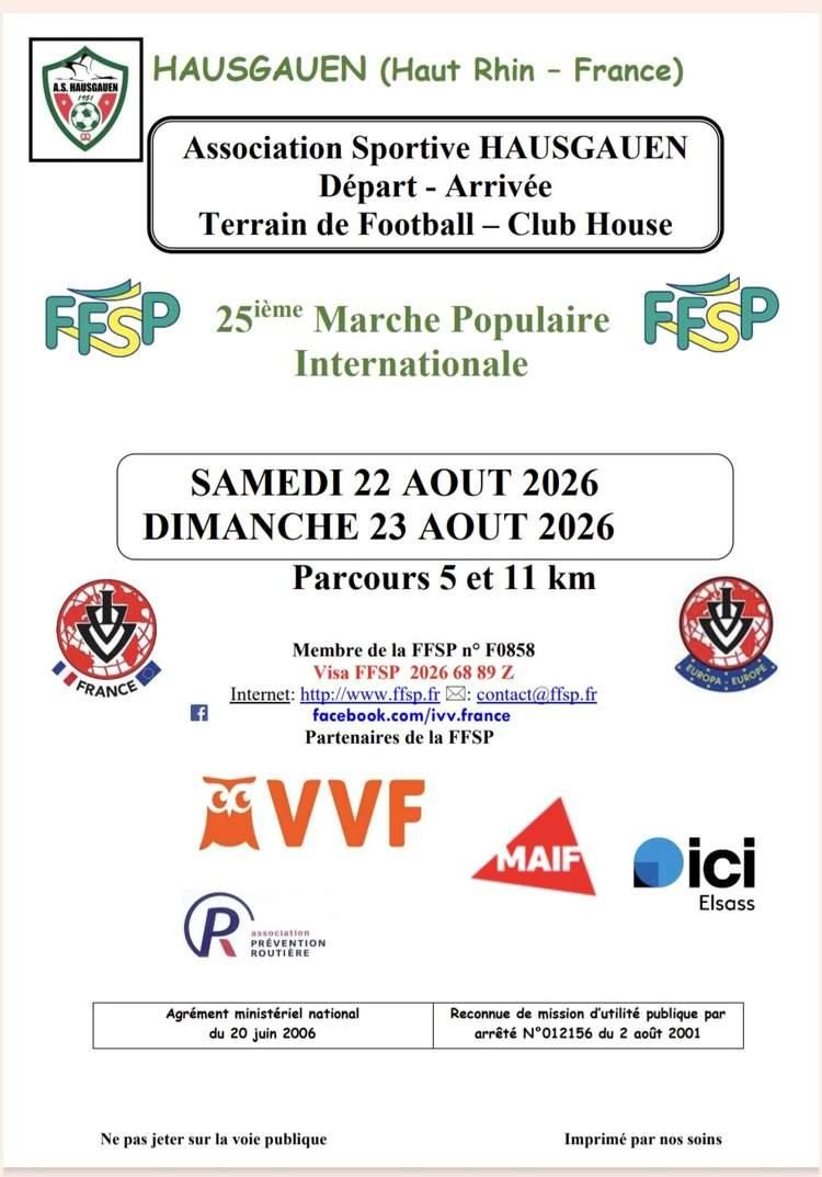 25ème marche populaire à Hausgauen