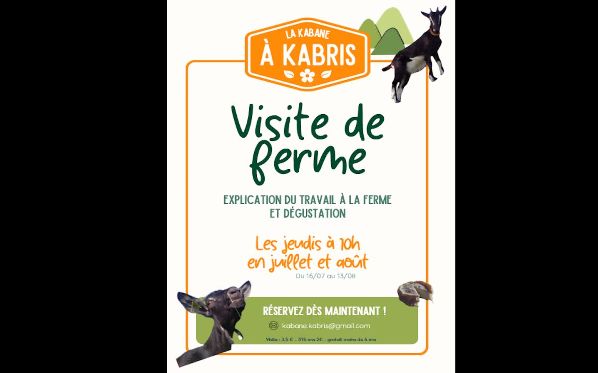Visite de la ferme la kabane à kabris