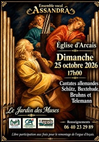 Concert baroque des Amis de l'Orgue à Arcais