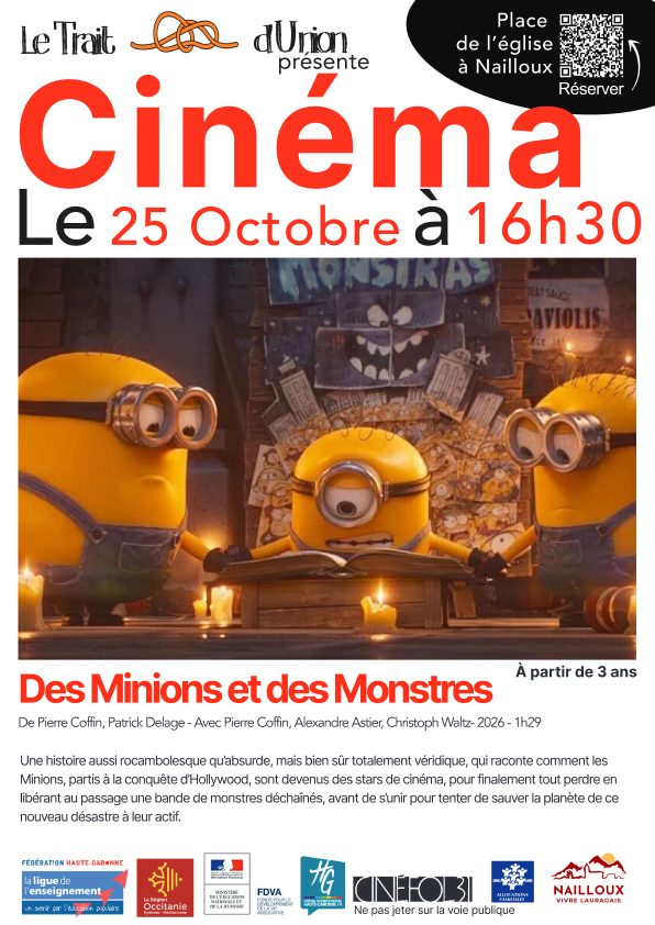 CINEMA : DES MINIONS ET DES MONSTRES
