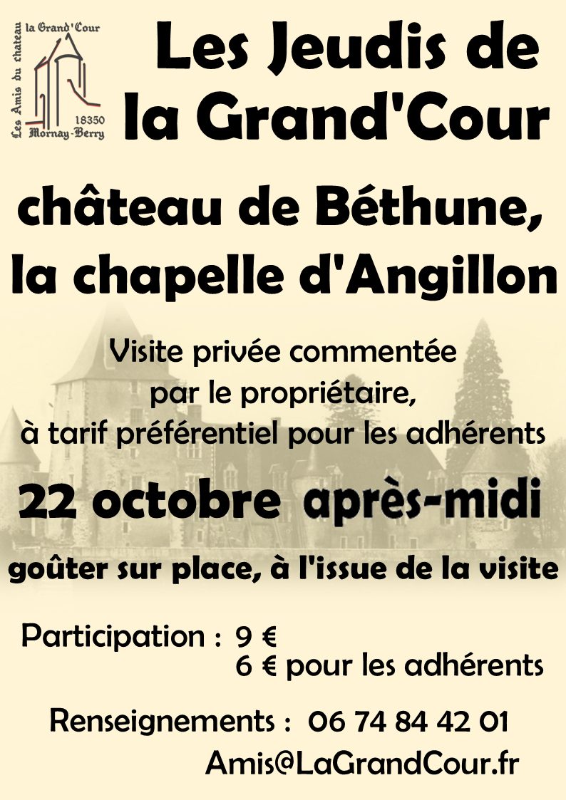 Les Jeudis de la Grand'Cour : Visite du château de Béthune