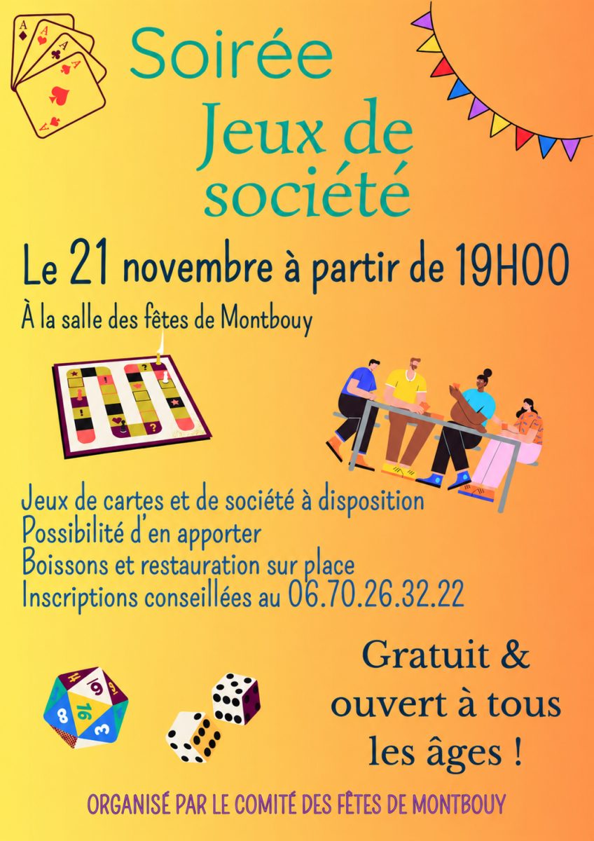 Soirée jeux de société