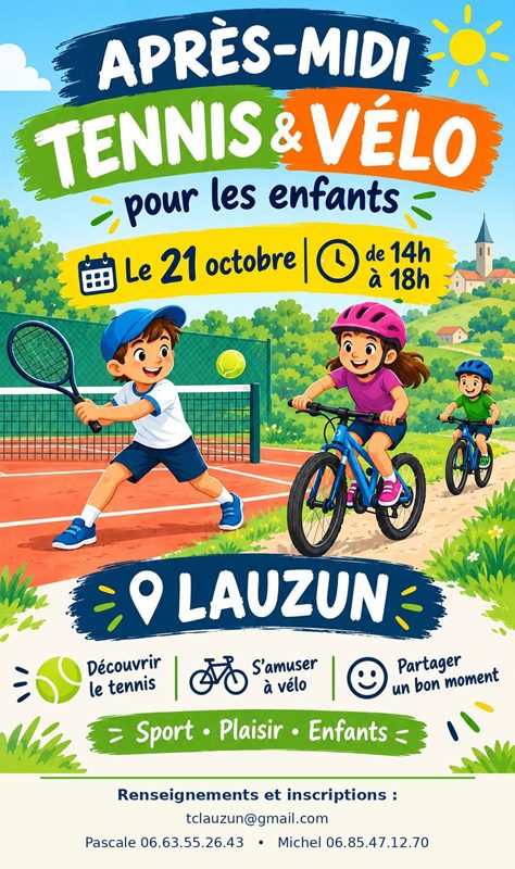 Après midi sportif du Cyclo Club et du Tennis Club Lauzunais