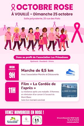 Octobre Rose marche et diffusion "la Cordée de l'Après" - à Vouillé