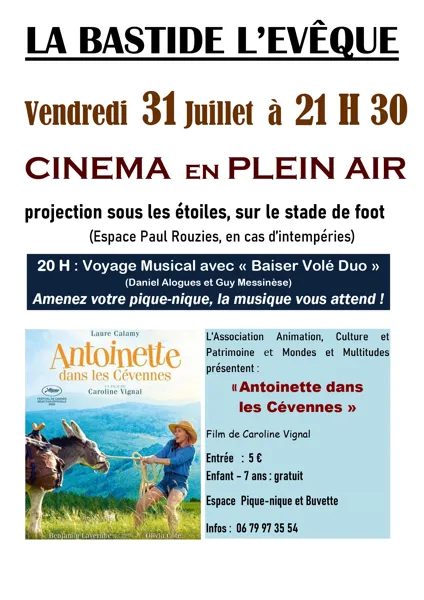 Soirée cinéma en plein air "Antoinette dans les Cévennes" - La Bastide l'Evêque