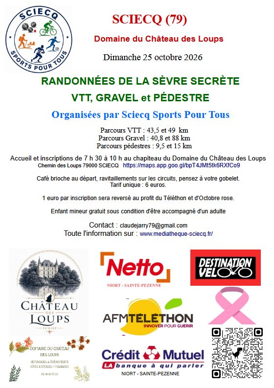 Randonnées de la Sèvre secrète à Sciecq