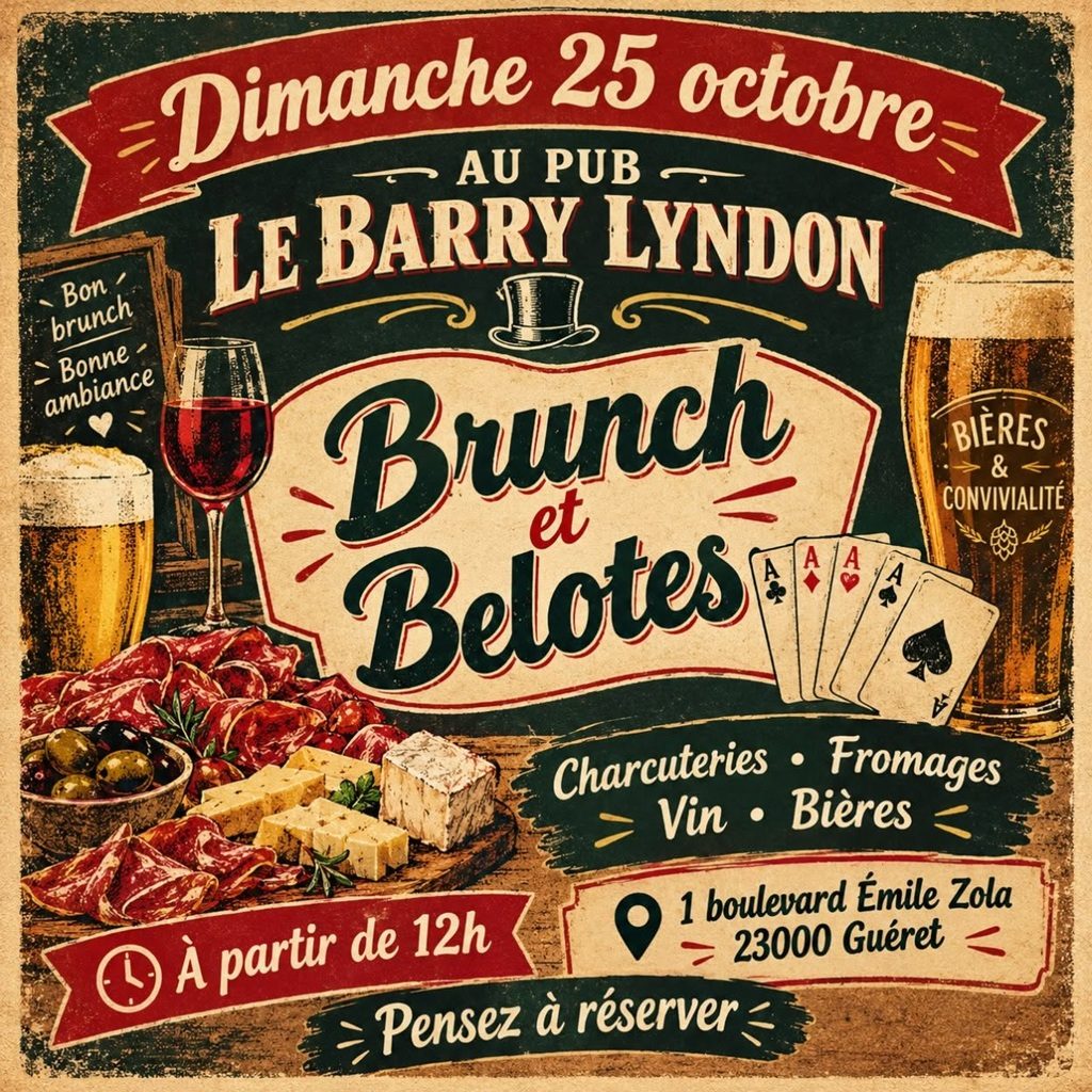 Brunch et belote au Barry