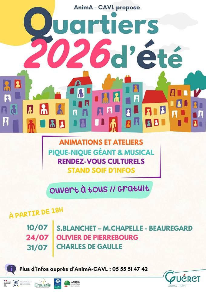 Quartiers d'été : animations, ateliers...