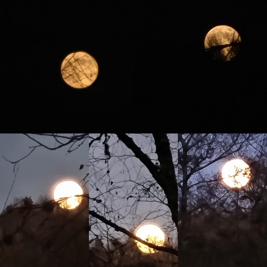 Soirée entre soleil et pleine lune - Août
